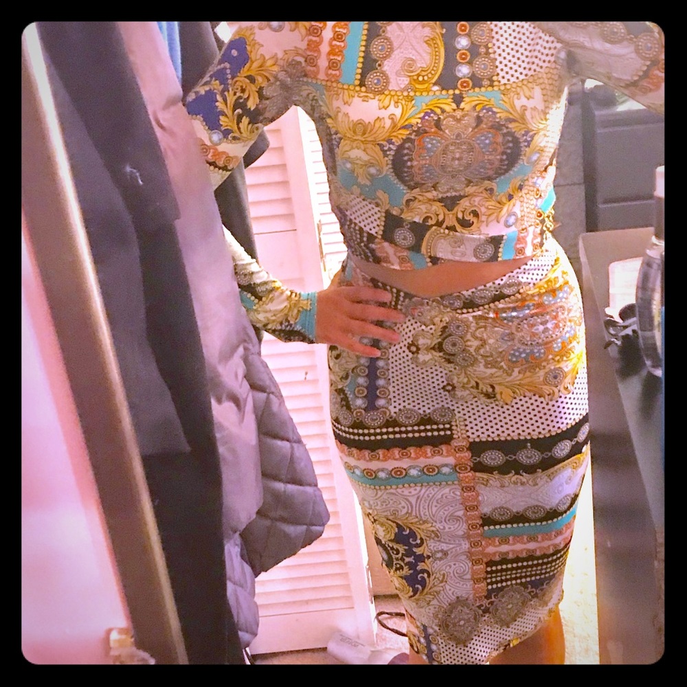 Exotic print two piece set